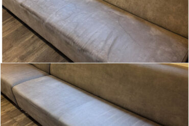 Meubelreiniging conferentiecentrum Koen de Poetskampioen Het reinigen van meubels in een groepsaccommodatie.